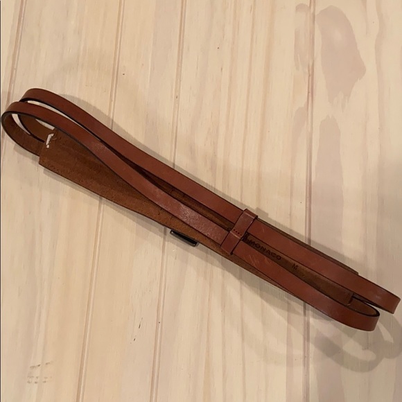 Barely Worn Cognac Leather Club Monaco Belt sz M - Picture 3 of 5